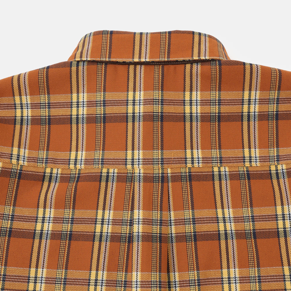 ヤーン ダイ プレイド 長袖 シャツ ユニセックス