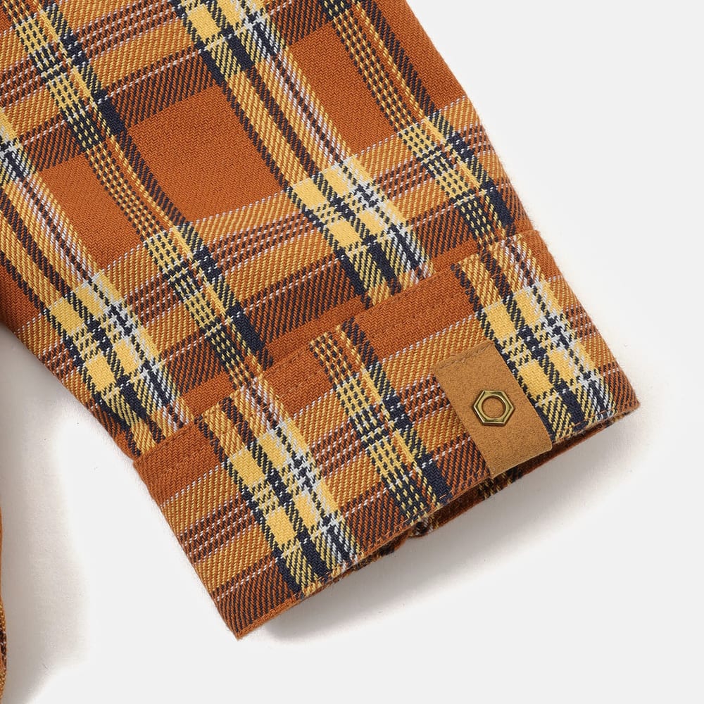 ヤーン ダイ プレイド 長袖 シャツ ユニセックス