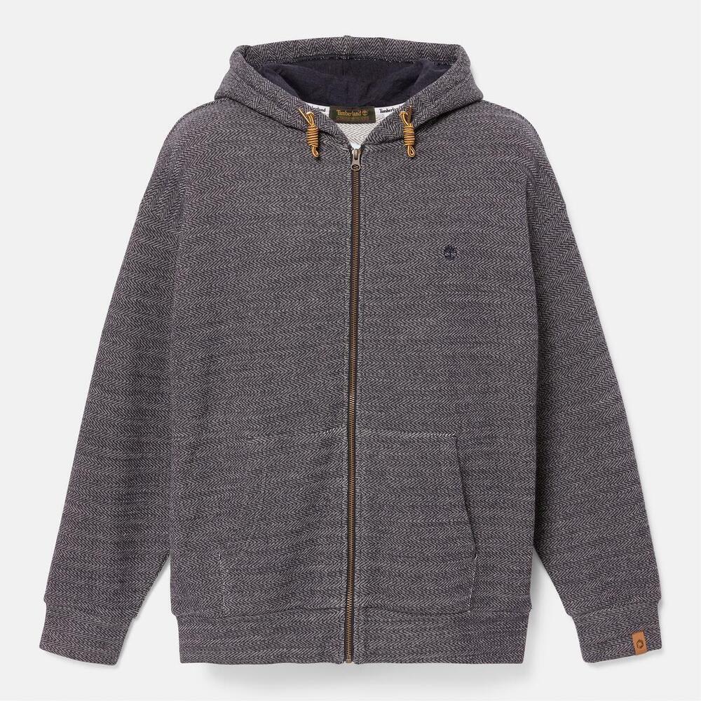 ヘリンボーン フルジップ スウェットシャツ ユニセックス