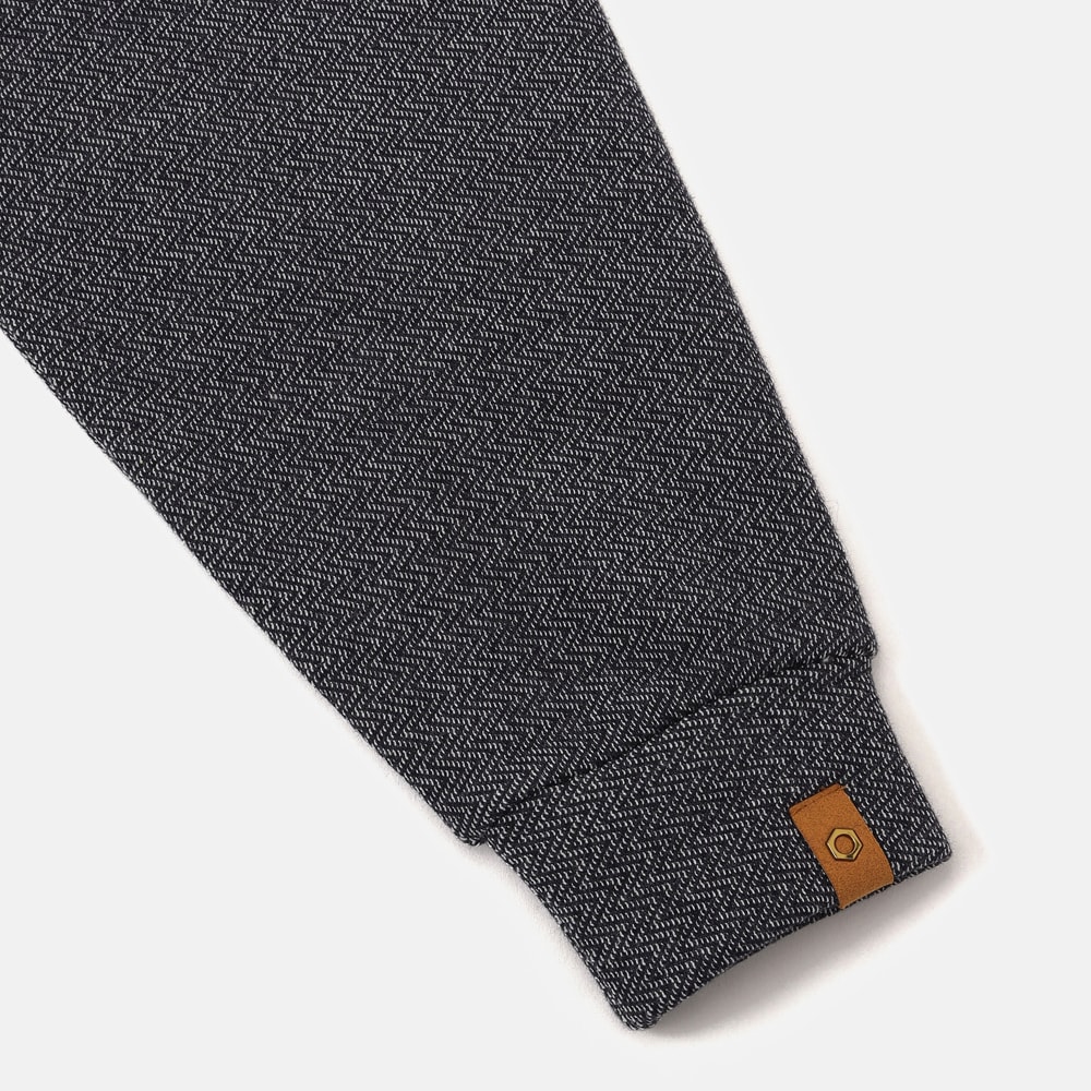 ヘリンボーン フルジップ スウェットシャツ ユニセックス