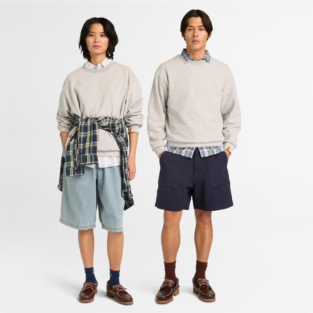 ヘリンボーン クルー スウェットシャツ ユニセックス