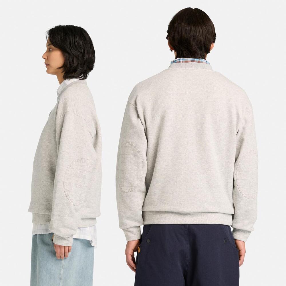 ヘリンボーン クルー スウェットシャツ ユニセックス