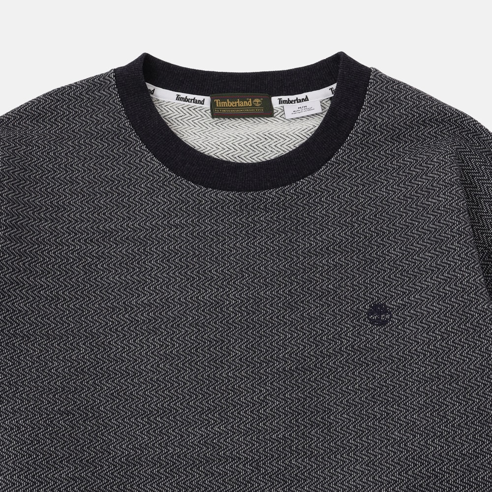 ヘリンボーン クルー スウェットシャツ ユニセックス