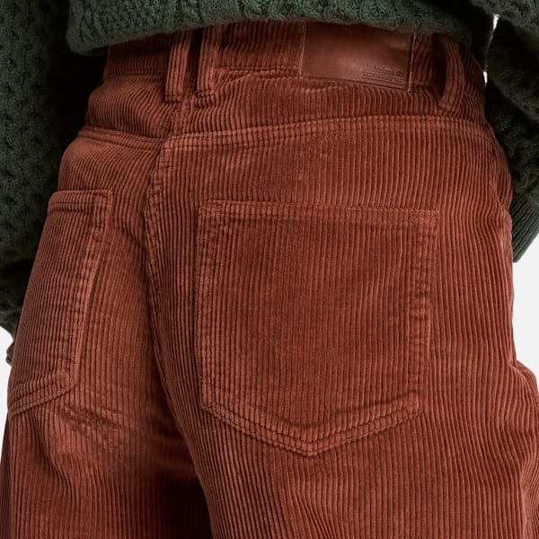 コーデュロイ ワイドレッグ パンツ レディース